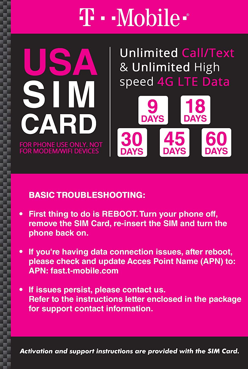 T-Mobile USA Prepaid SIM Cards